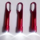 LED Metal rojo / logotipo impreso plástico led antorcha de llaveros de linterna para regalos promocionales