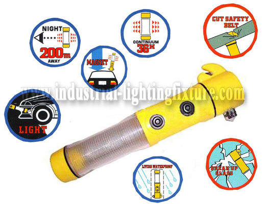Emergencia de coche Led amarillo conducido recargable linterna con 9 LEDs