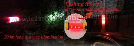 Emergencia de coche Led amarillo conducido recargable linterna con 9 LEDs