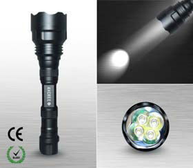 La antorcha recargable militar del LED, linterna llevada policía impermeabiliza 900 lúmenes