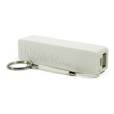Estación de carga blanca del teléfono celular 2600mAh, cargador de batería portátil del llavero del banco del poder