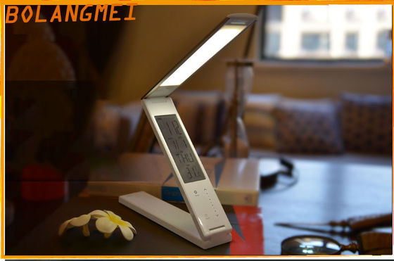 Lámpara de escritorio de la aleación de aluminio USB LED con la cama de la luz de la lectura del calendario/LED del LCD