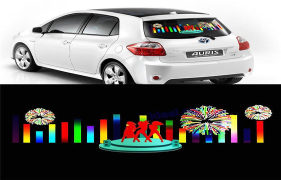 Lámpara del ritmo de la música del coche, haciendo publicidad de la etiqueta engomada del coche del EL del cartel con el bajo consumo de energía