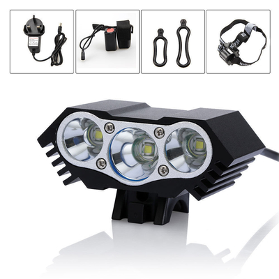 Aleación de aluminio brillante estupenda de la luz de la bicicleta del dínamo del CREE XM-L U2 de 6000Lm 3x