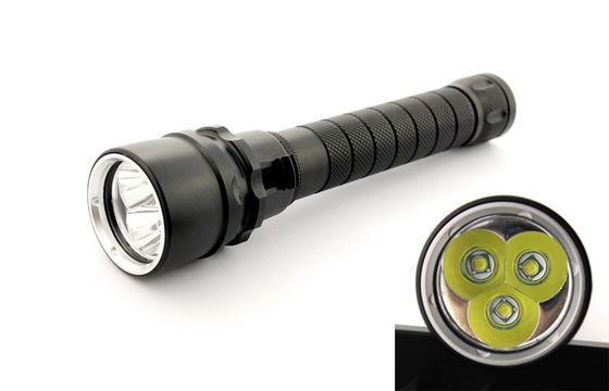 La antorcha profesional negra de la zambullida de 6500k LED, CREE XM L2 llevó la linterna del salto