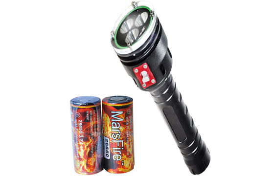 Batería recargable de la antorcha 2400lm de la zambullida de la prenda impermeable LED de la aleación de aluminio